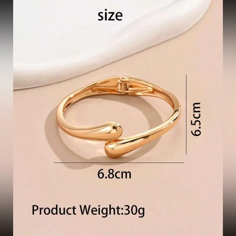 1pc Multicolor Symmetrical Double Droplet Shaped Fashion Bracelet, Sweet&Elegant - Picture 5 of 5